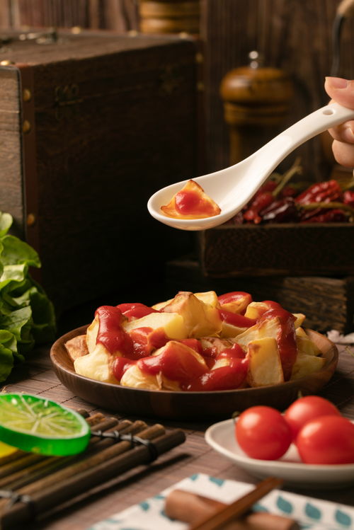 设图油炸土豆特色小吃餐饮美食摄影图 摄影